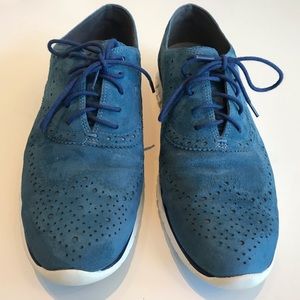 Cole Haan Zerøgrand blue suede women’s oxfords